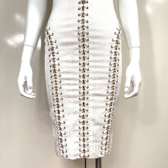 HOUSE OF CB LONDON METAL BRAID UP Jackard DRESS S - Picture 15 of 17